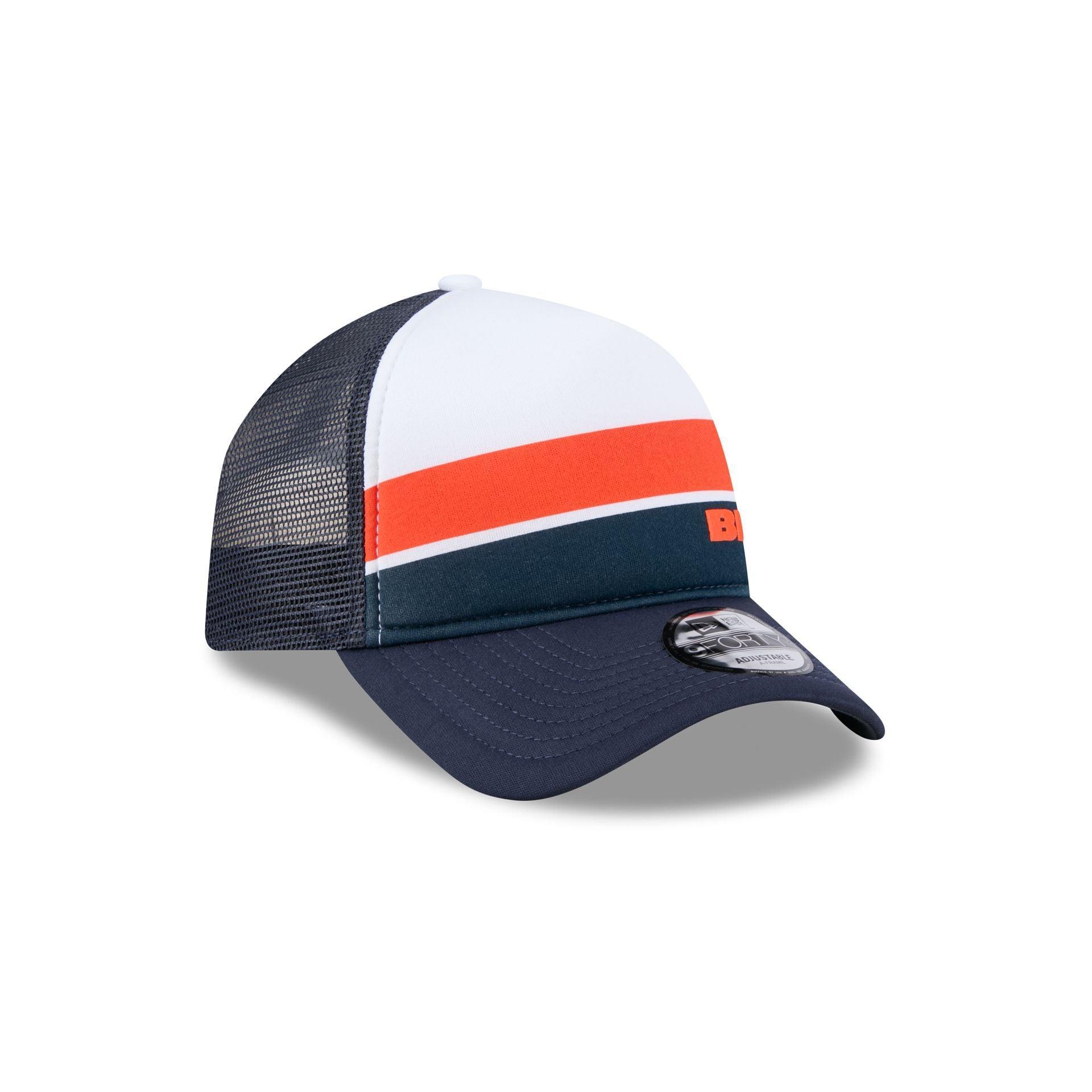 Chicago Bears Color Block 9FORTY A-Frame Trucker Snapback Hat Male Product Image