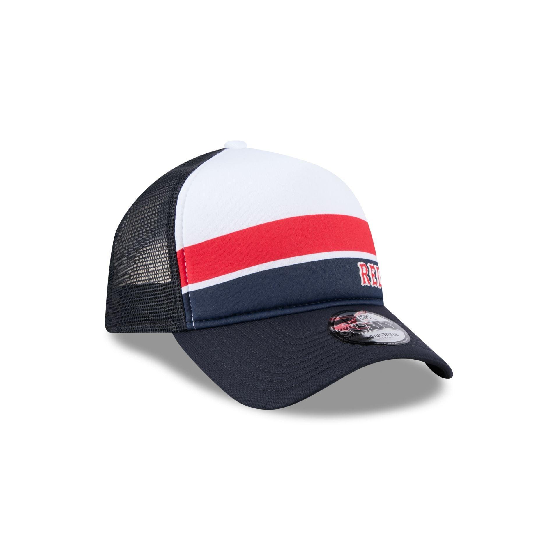 Boston Red Sox Color Block 9FORTY A-Frame Trucker Snapback Hat Male Product Image