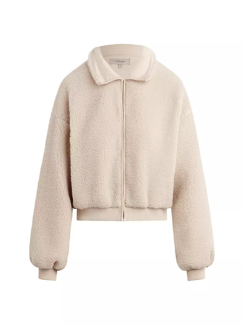 Faux-Shearling Zip-Up Jacket Product Image