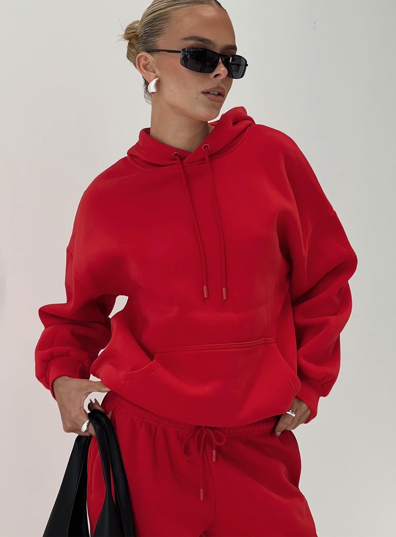 Dream Fleece Classic Hoodie Red Product Image