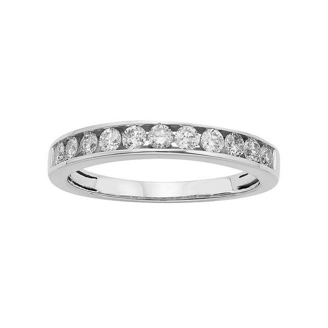 The Regal Collection IGL Certified Diamond Wedding Ring in 14k Gold (1/2 Carat T.W.), Womens White Product Image