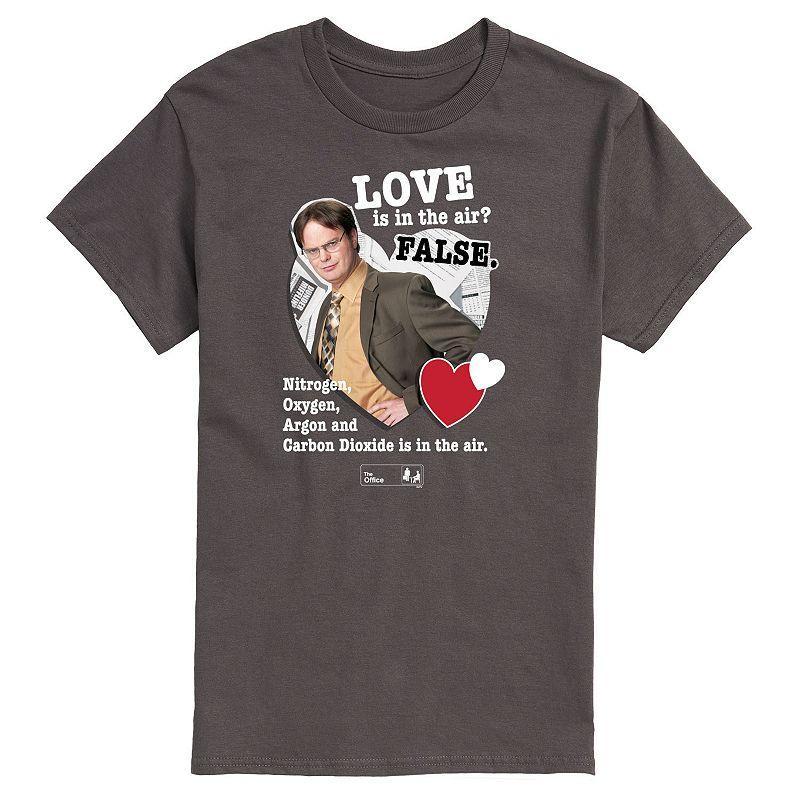 Mens The Office Love Is In The Air Tee Grey Product Image