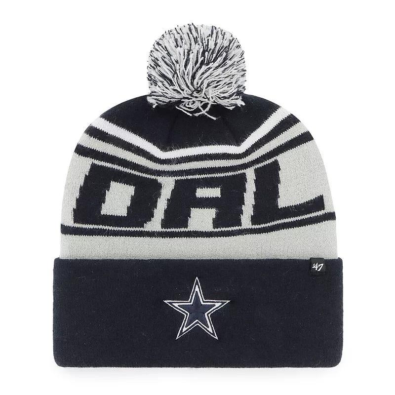 Mens 47 Brand Navy Dallas Cowboys Stylus Cuffed Knit Hat with Pom Product Image