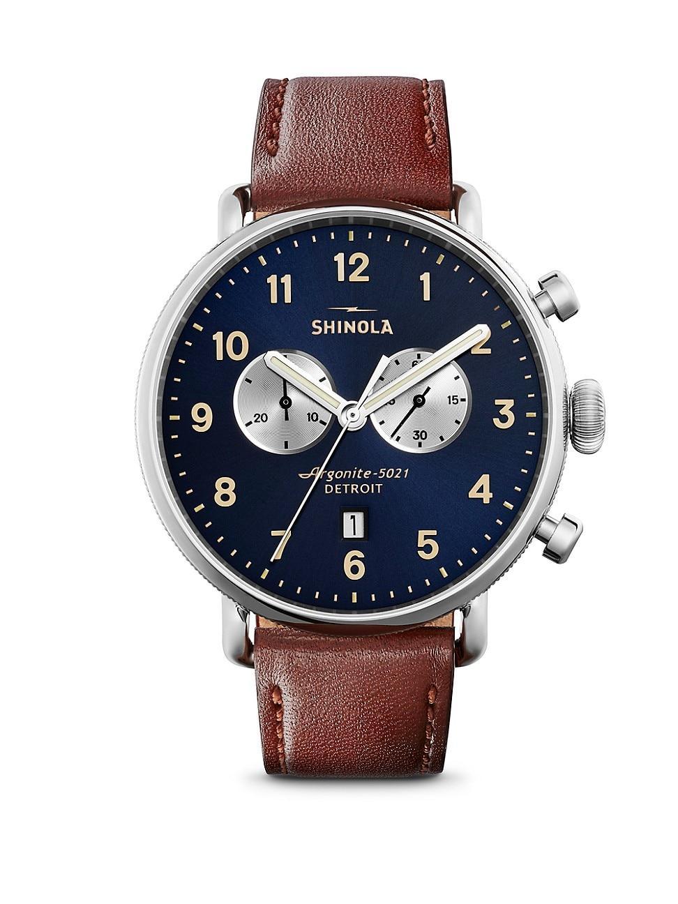 Shinola The Canfield Chrono Leather Strap Watch, 43mm Product Image