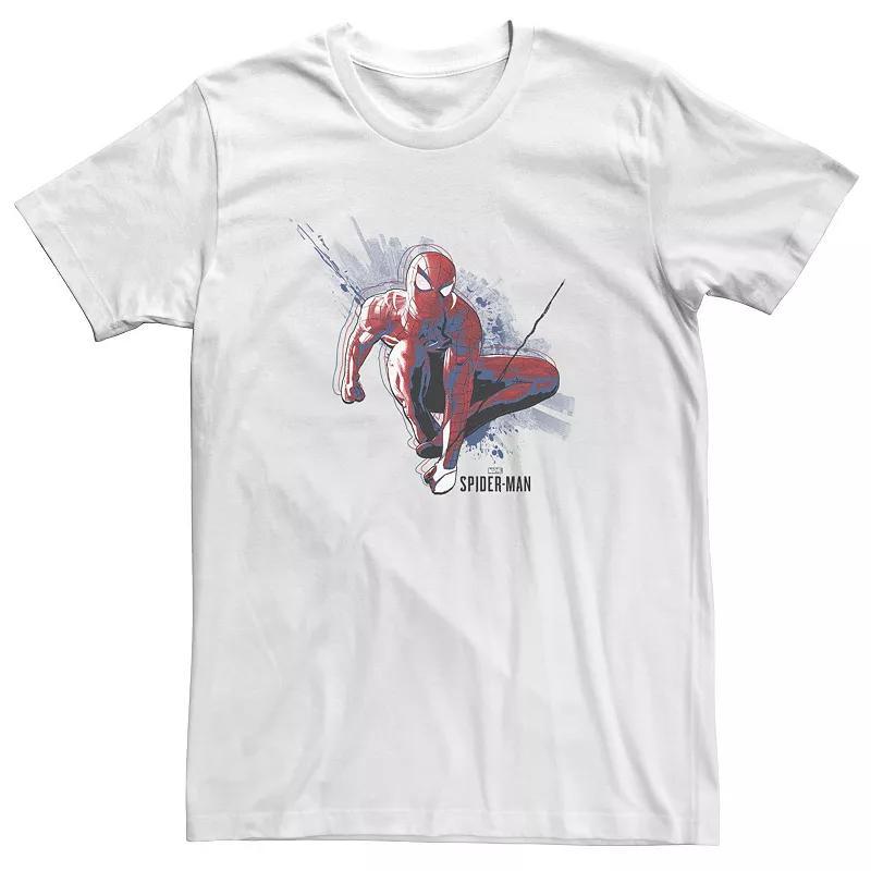 Big & Tall Marvel Spider-Man Game Abstract City Swing Tee, Mens Product Image