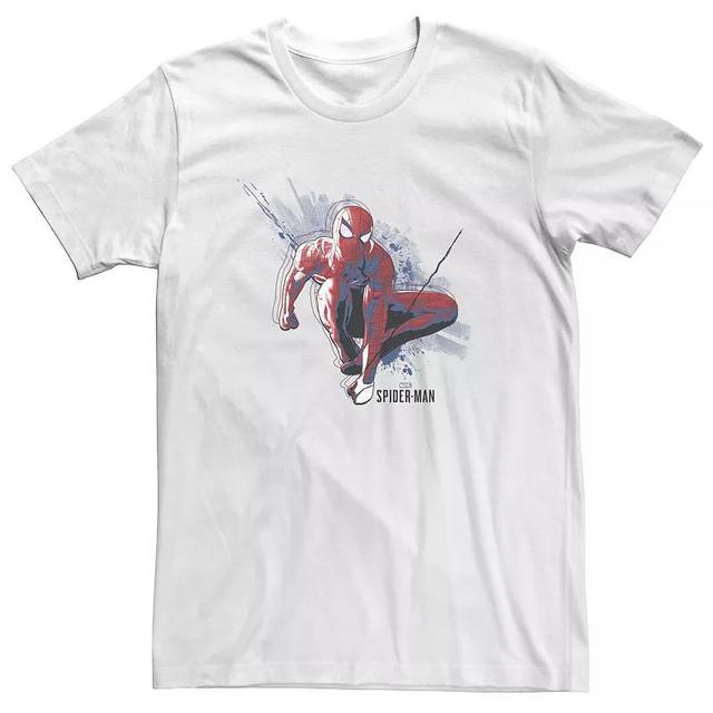 Big & Tall Marvel Spider-Man Game Abstract City Swing Tee, Mens Product Image