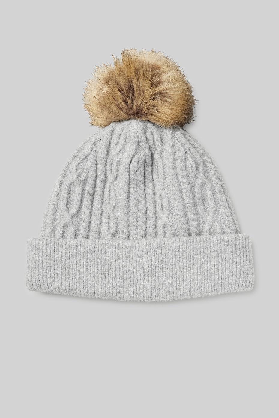 Cable Knit Beanie - Athletic Heather Grey Female Product Image