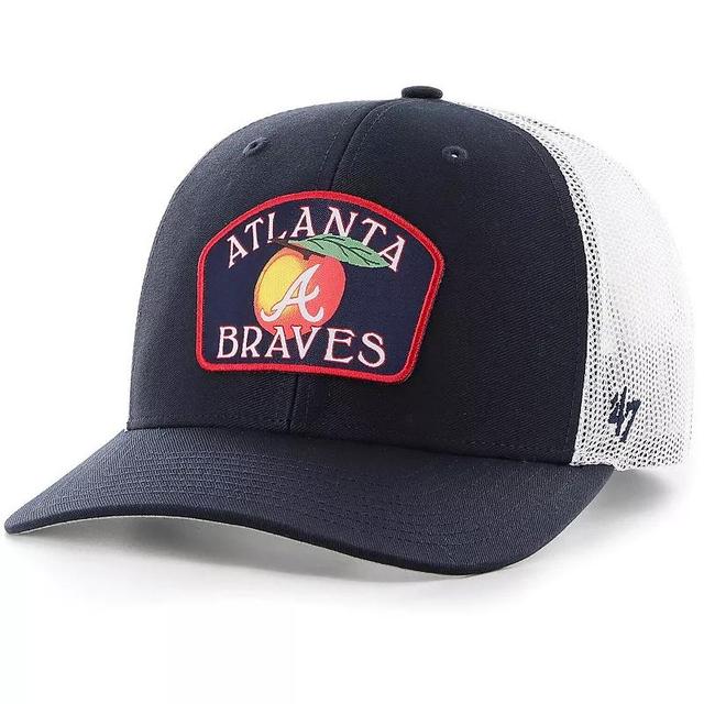 Mens 47 Atlanta Braves Retro Region Patch Trucker Adjustable Hat, Blue Product Image