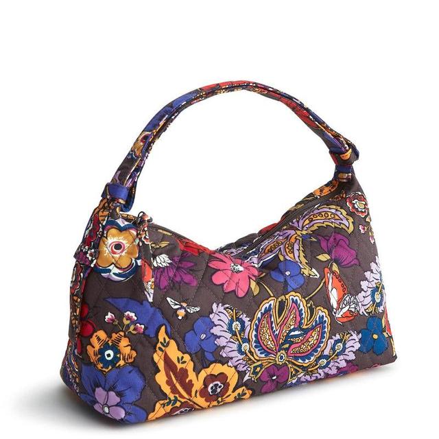 Vera Bradley Roxbury Crescent Shoulder Bag Women in Colorful Bouquet Brown/Purple Product Image