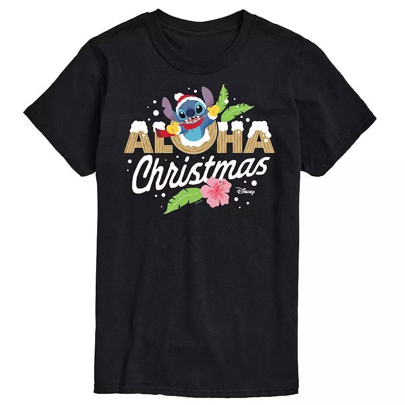 Disneys Lilo & Stitch Big & Tall Aloha Christmas Graphic Tee, Mens Product Image