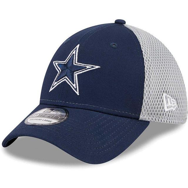 Mens New Era /Gray Dallas Cowboys Main Neo 39THIRTY Flex Hat Blue Product Image