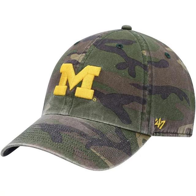 Mens 47 Camo Michigan Wolverines Clean Up Core Adjustable Hat Product Image