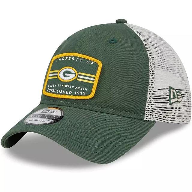 Mens New Era Green Green Bay Packers Property Trucker 9TWENTY Adjustable Hat Product Image