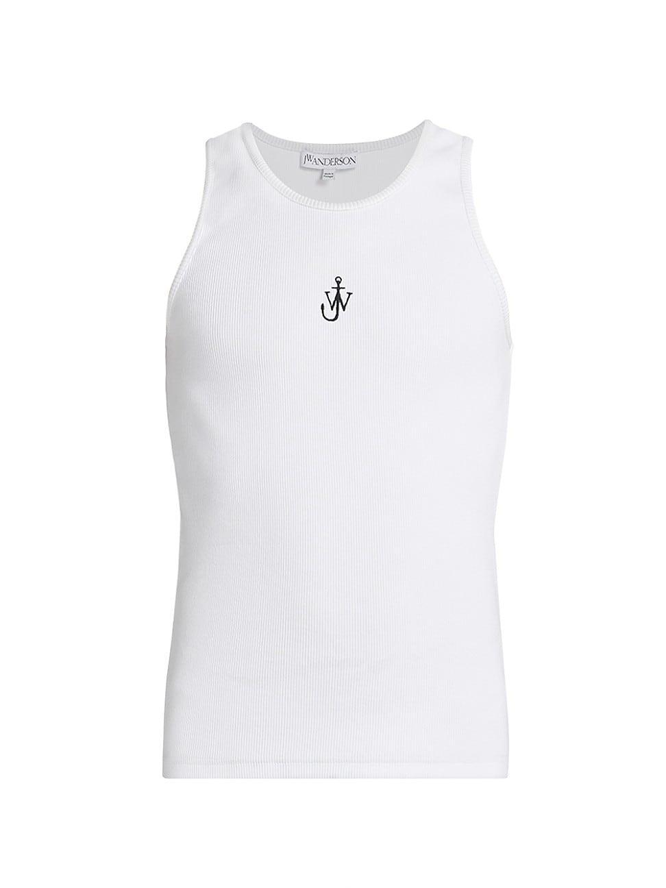 Mens Anchor Embroidered Tank Top Product Image