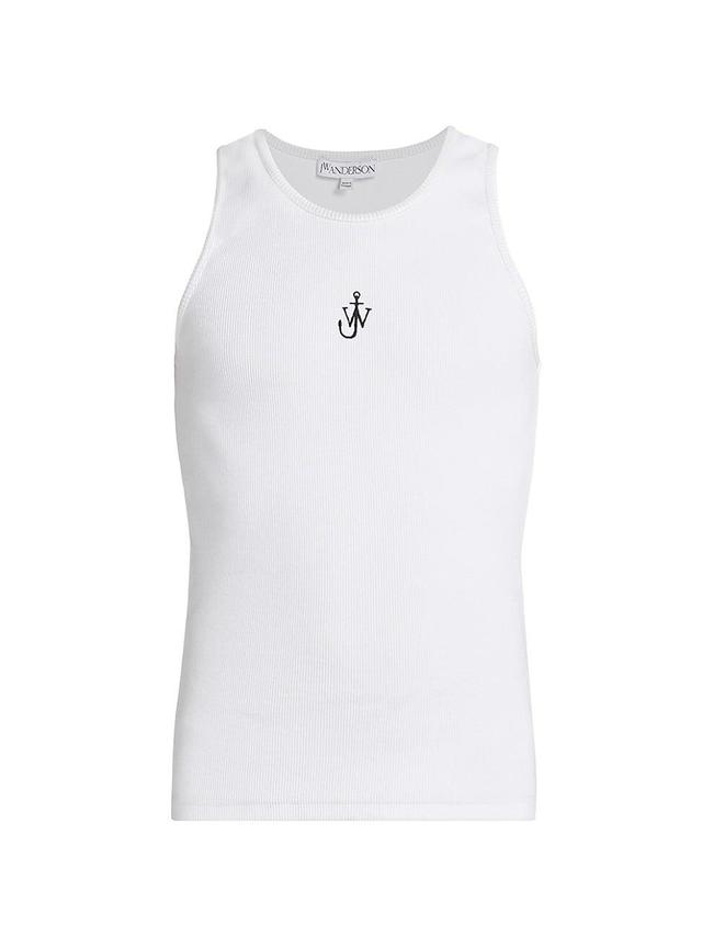 Mens Anchor Embroidered Tank Top Product Image