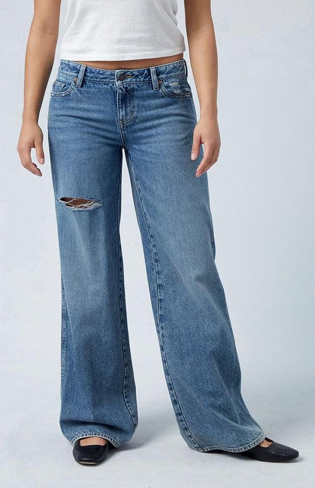 Women's Low Rise Baggy Jeans - Product Image