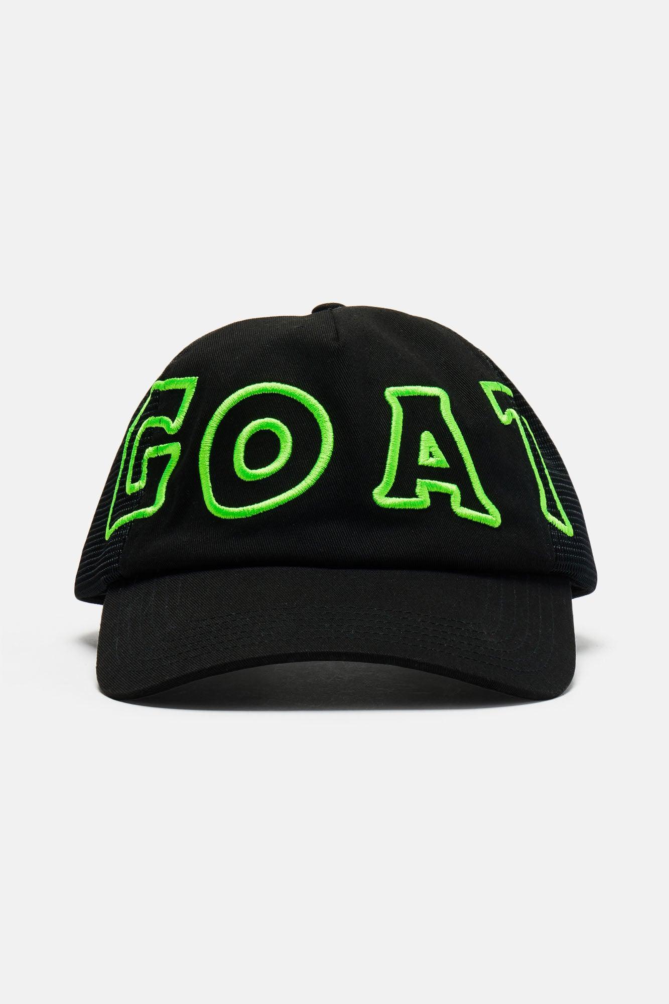 3D GOAT Snapback Hat - Black/Green Product Image