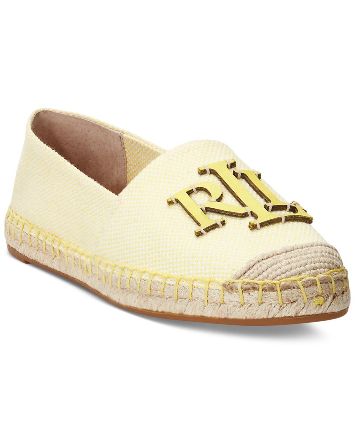 Lauren Ralph Lauren Womens Cameron Iii Logo Slip-On Espadrille Flats - Natural Product Image