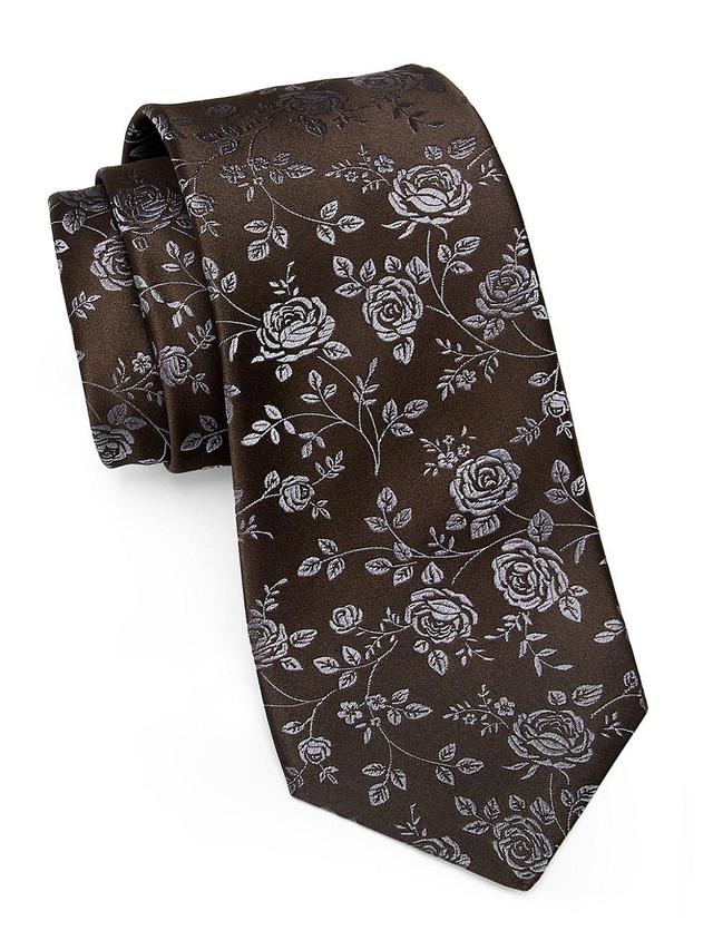 Mens Floral Silk Tie Product Image