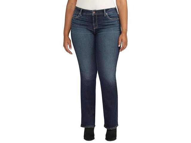 Silver Jeans Co. Plus Size Elyse Mid-Rise Slim Bootcut Jeans W03601ECF486 (Indigo) Women's Jeans Product Image