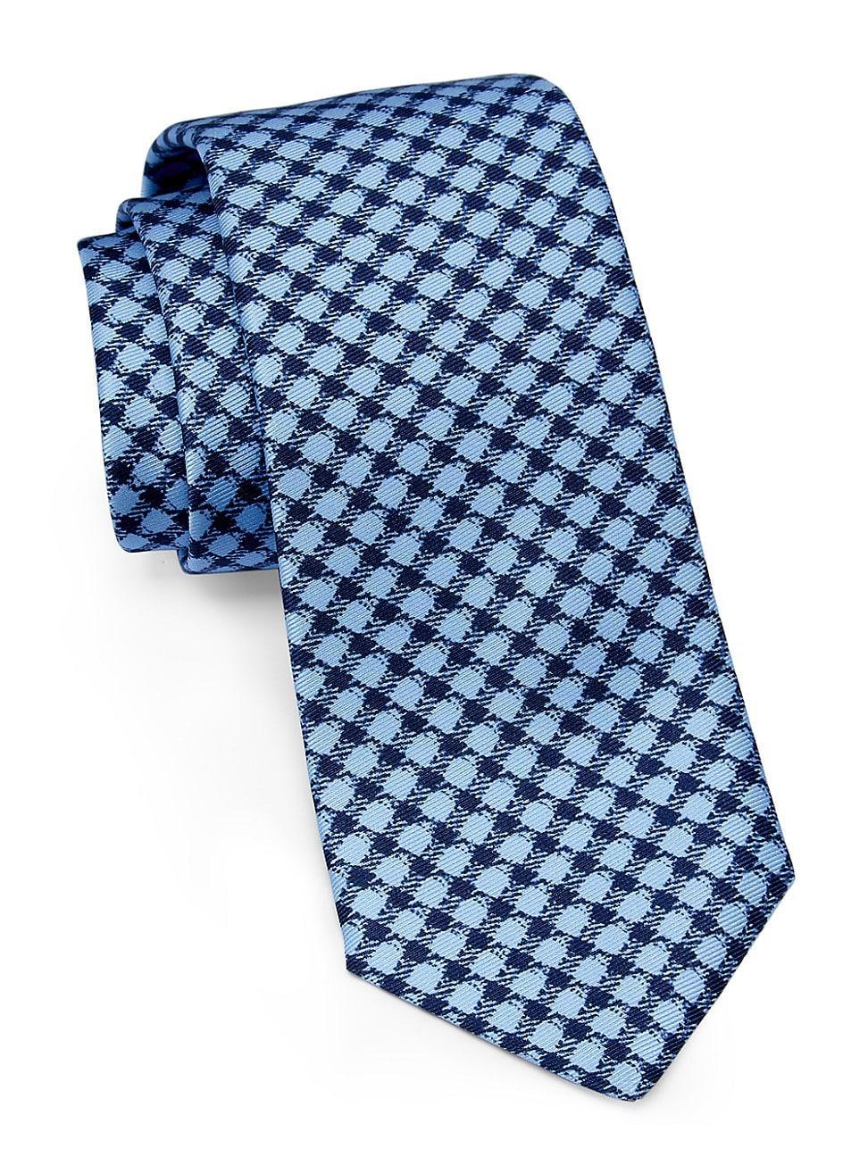 Mens Grid Silk Tie Product Image