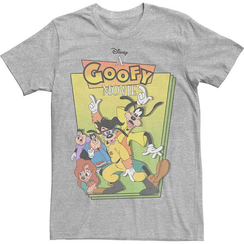 Mens Disney A Goofy Movie Group Shot Cover Tee Athletic Grey Product Image