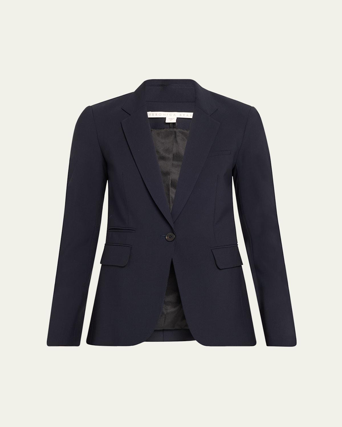 Veronica Beard Classic Lambswool Blend Single Button Blazer Product Image