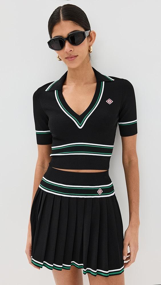 Casablanca Cropped Polo Shirt | Shopbop Product Image