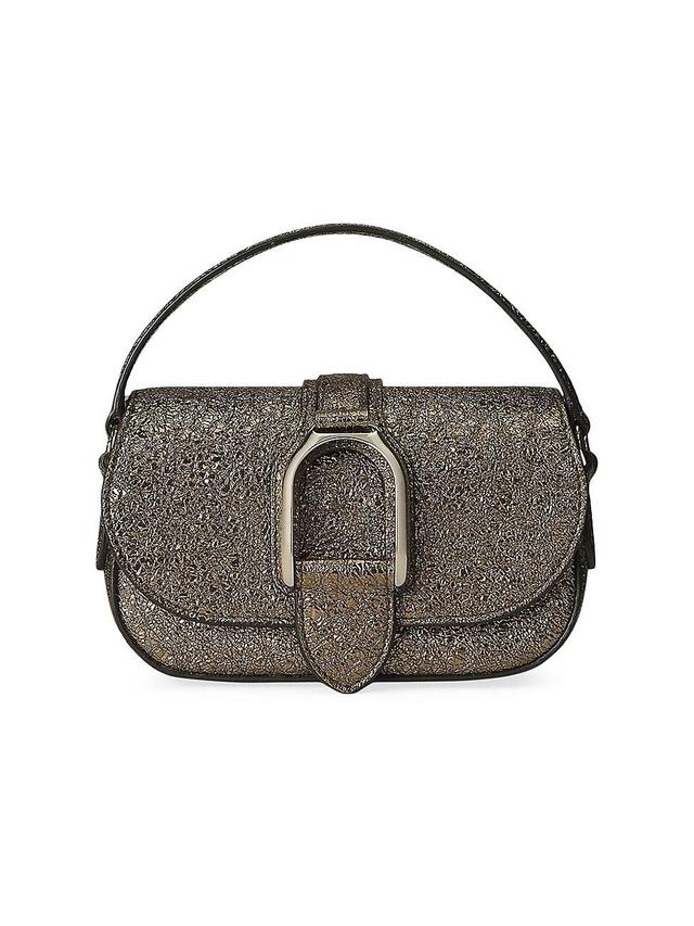 Womens Metallic Leather Top Handle Bag Product Image