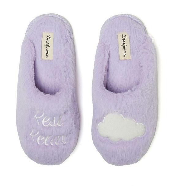 Womens Dearfoams Bailey Faux Fur Scuff Slippers Product Image