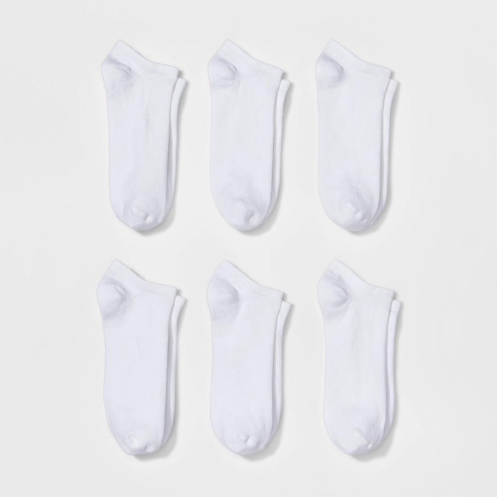 Women's 6pk Low Cut Socks - A New Day™ White 4-10 Product Image