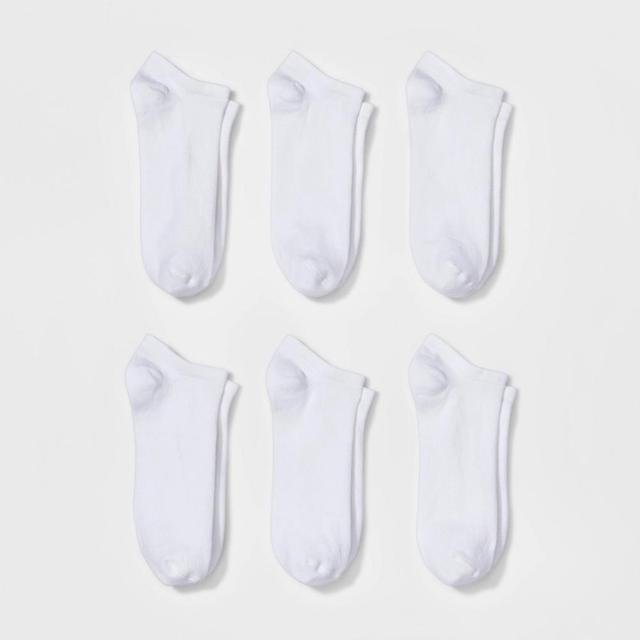 Women's 6pk Low Cut Socks - A New Day™ White 4-10 Product Image