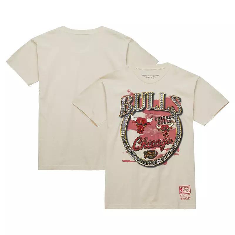 Mens Mitchell & Ness Tan Chicago Bulls Hardwood Classics Vintage Soul Crown Jewels T-Shirt Product Image