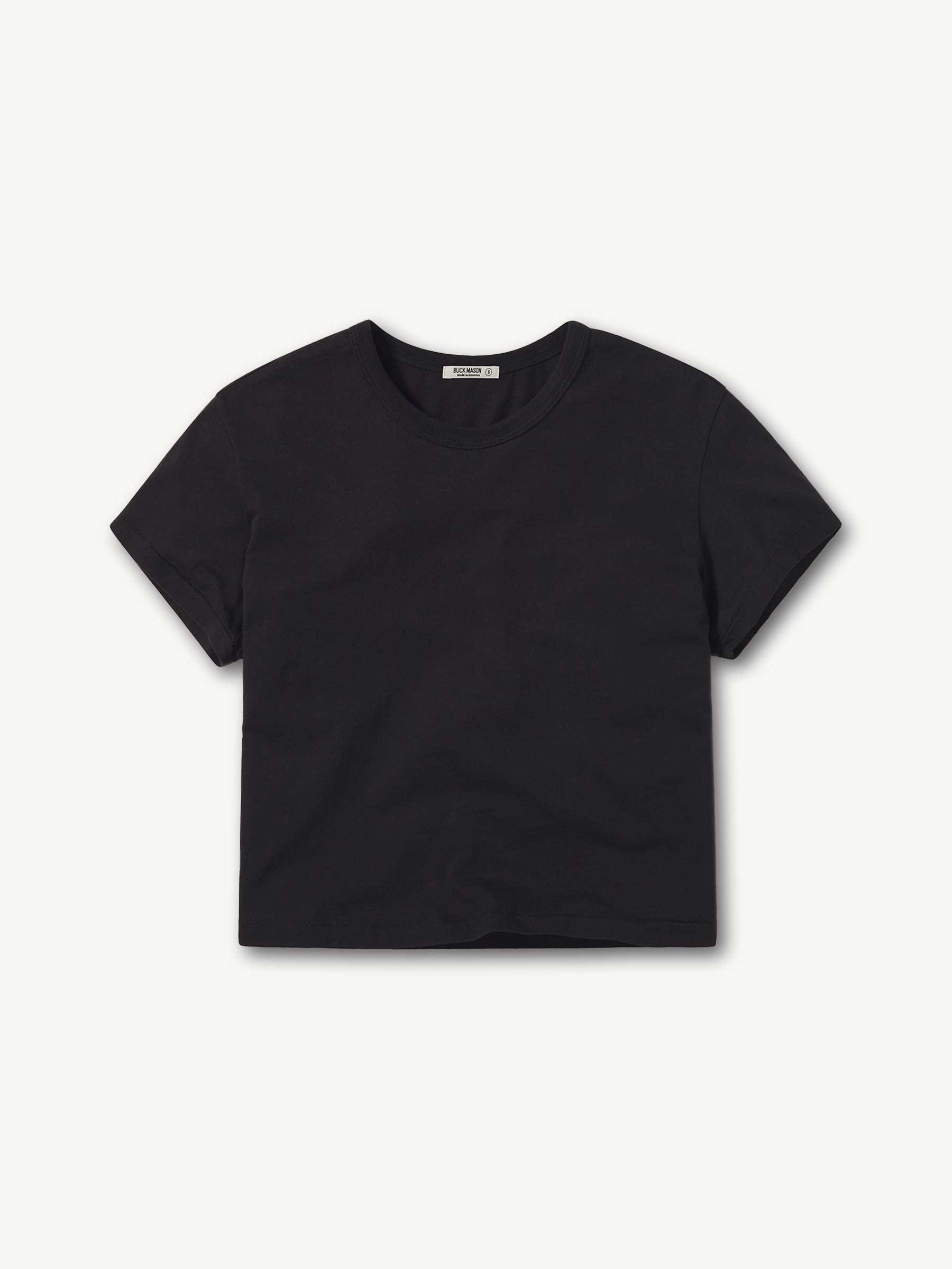 Black Pima Boxy Crew Product Image