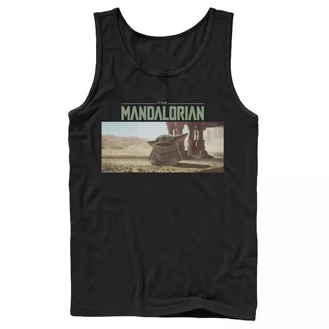 Mens Star Wars The Mandalorian The Child Logo Panel Tank Top Blue Product Image