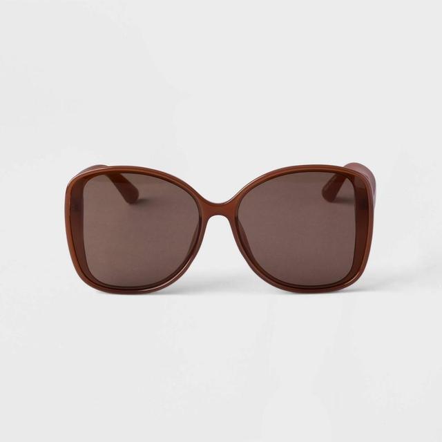Womens Oversized Plastic Butterfly Sunglasses - A New Day Product Image