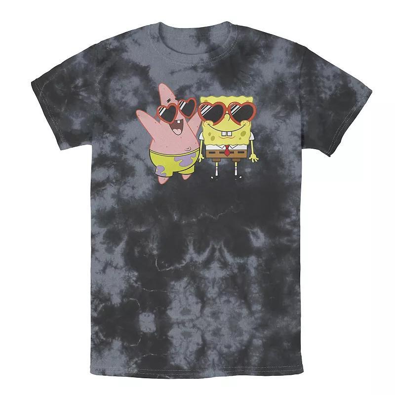 Mens SpongeBob SquarePants & Patrick Heart Glasses Tee Product Image