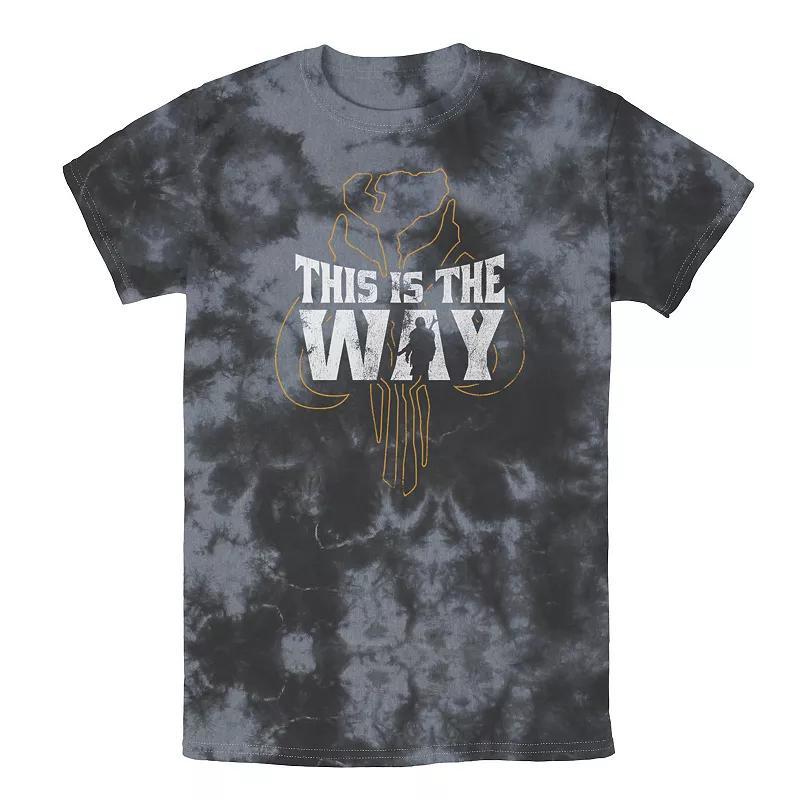 Mens Star Wars The Mandalorian This Is The Way Mythosaur Overlay Tee, Boys Black Grey Product Image