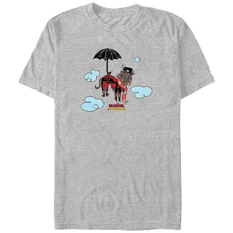 Big & Tall Marvel Deadpool & Wolverine Mary Poppins Parody Poster Graphic Tee, Mens Athletic Grey Product Image