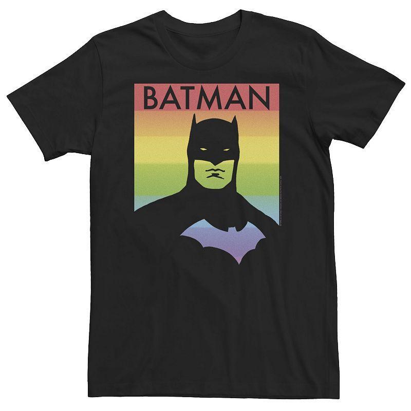 Big & Tall DC Comics Pride Batman Rainbow Poster Tee, Mens Product Image