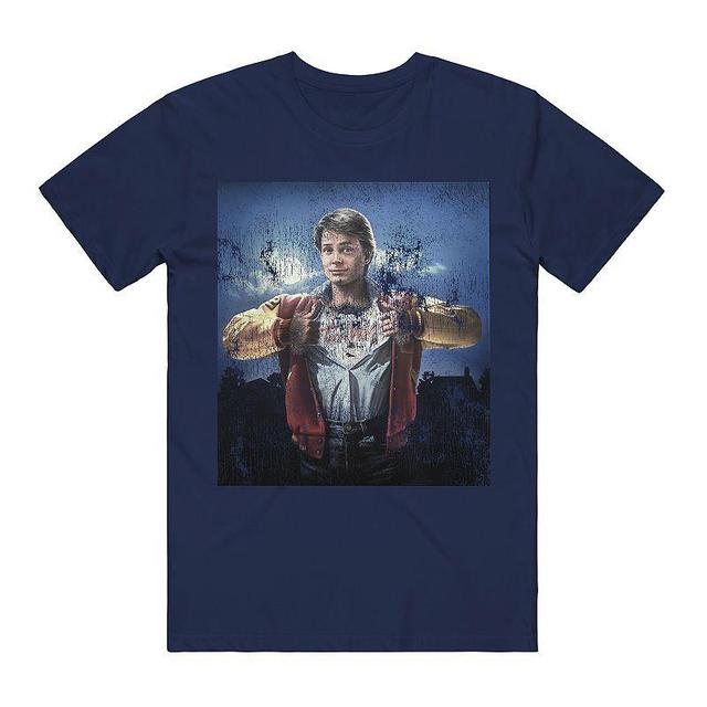 Mens Teen Wolf Graphic Tee Blue Product Image