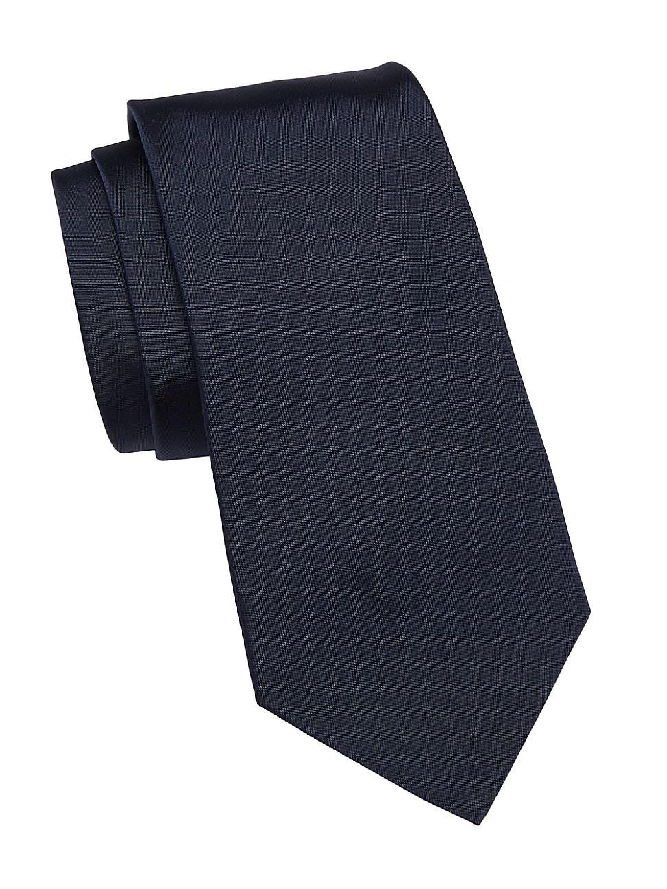 Ralph Lauren Purple Label Peau de Soie Solid Navy Silk Tie Product Image