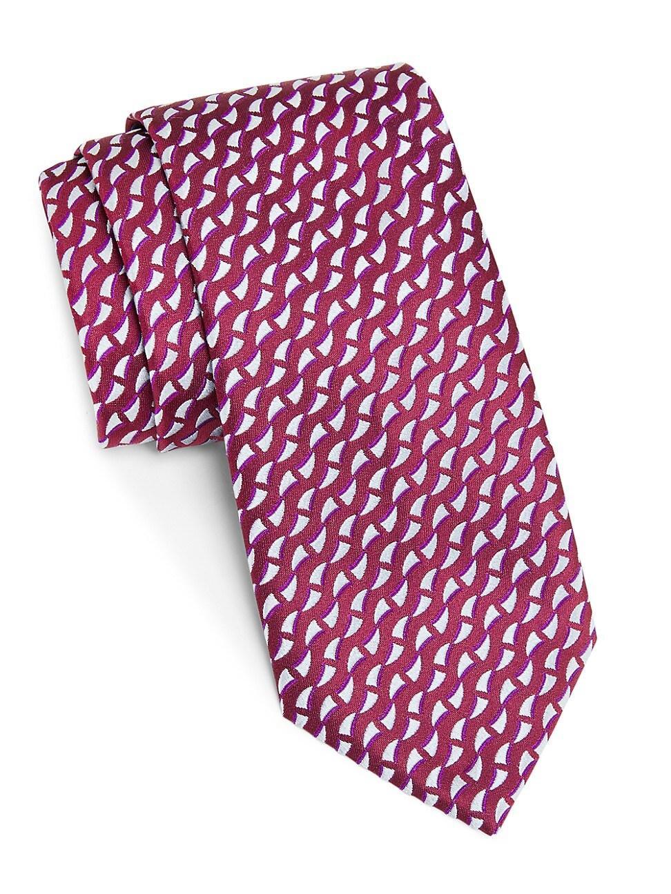 Mens Geometric Silk Tie Product Image