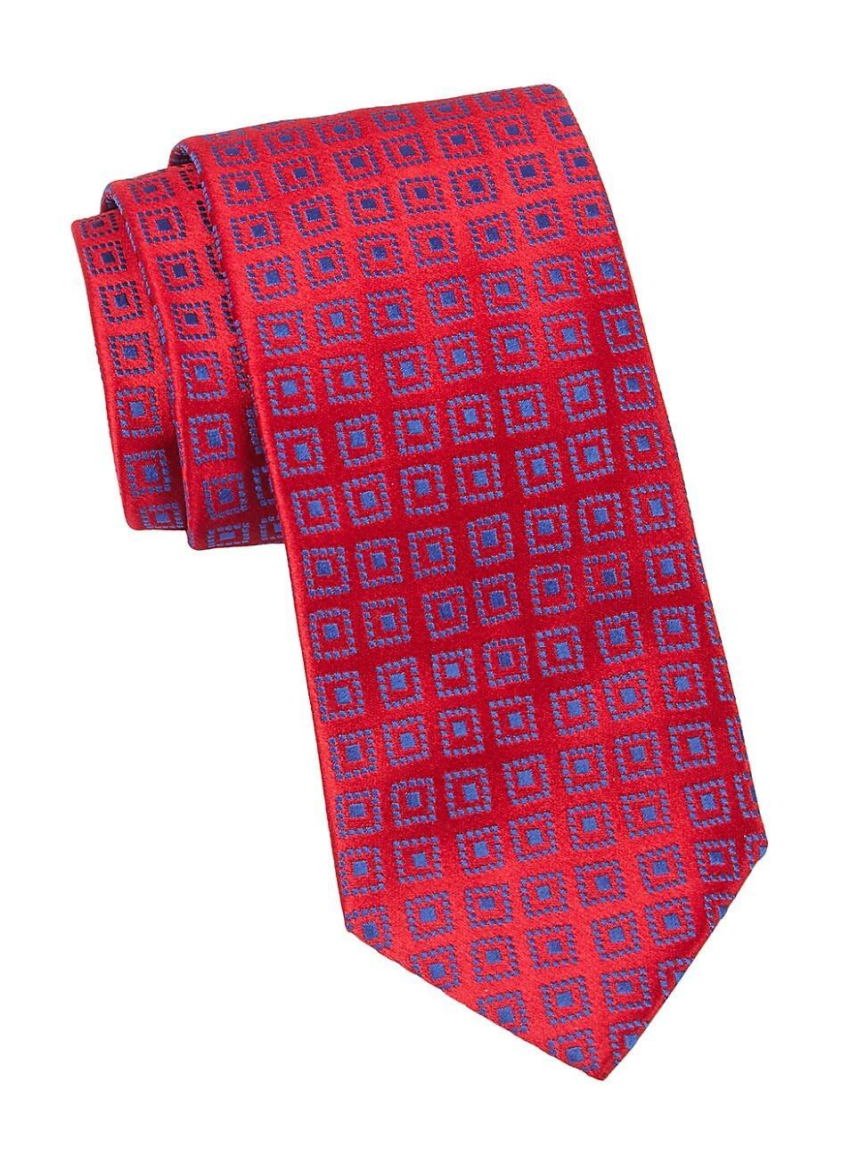 Mens Geobean Woven Silk Tie Product Image