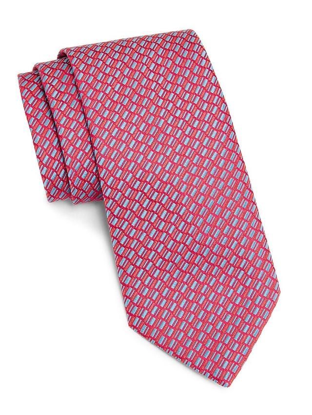 Mens Diagonal Railroad Silk Tie Product Image