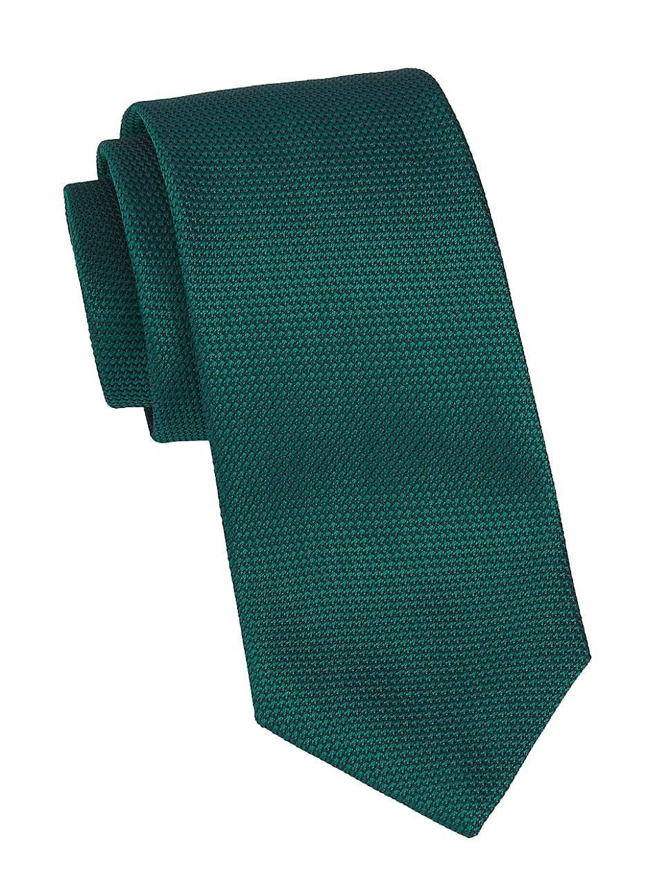 Mens Square Jacquard Silk Tie Product Image