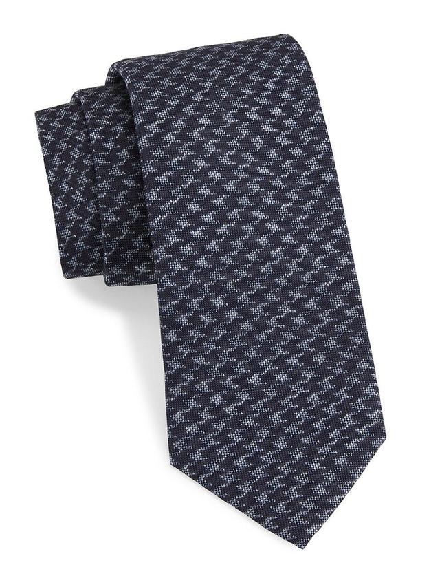 Mens Gingham Wool-Silk Tie Product Image