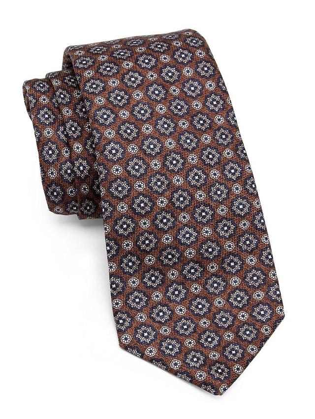 Mens Floral Woven Silk Tie Product Image