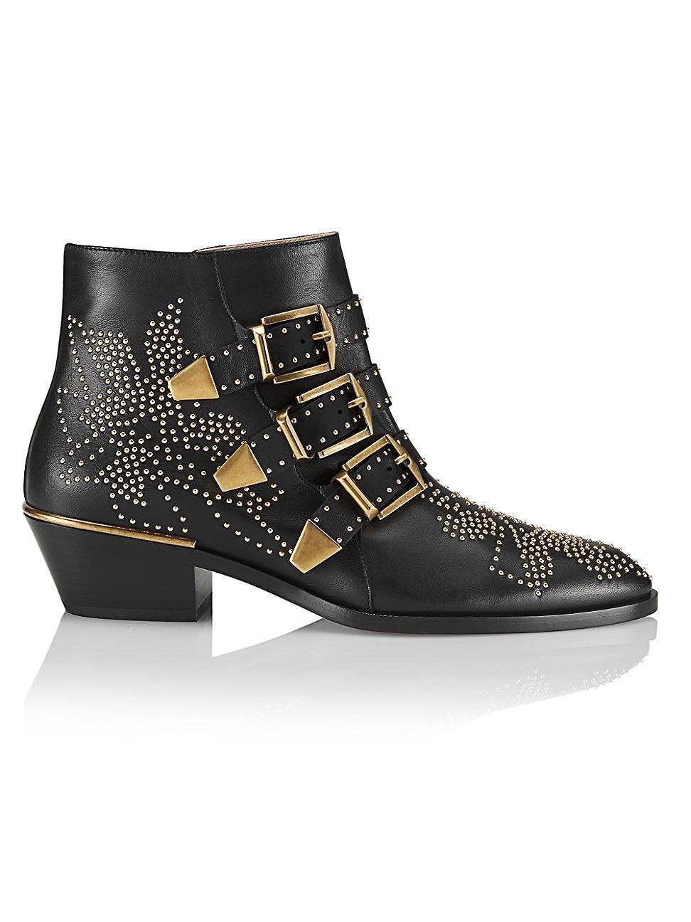 Womens Susanna Studded Leather Ankle Boots Product Image