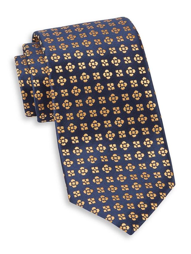 Mens Neat Geo Motif Silk Tie Product Image